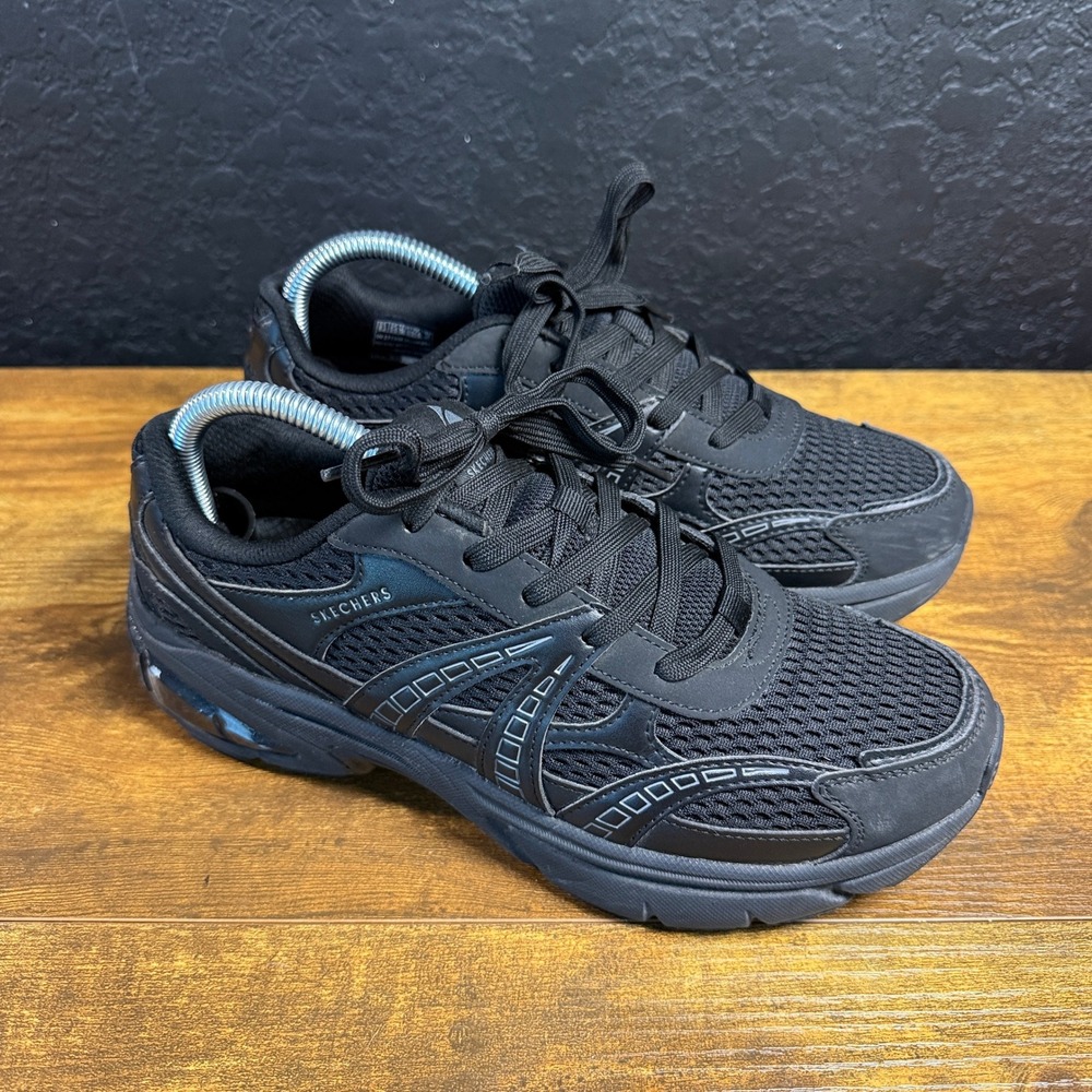 Skechers D'Lites 177356 Black Mesh Walking Sneakers Womens 8.5